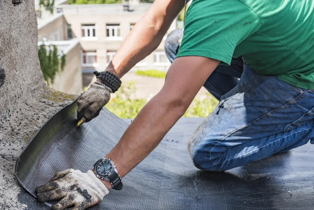 United Roofing & Siding rubber roofing installation for a flat roof in Sioux Falls, SD